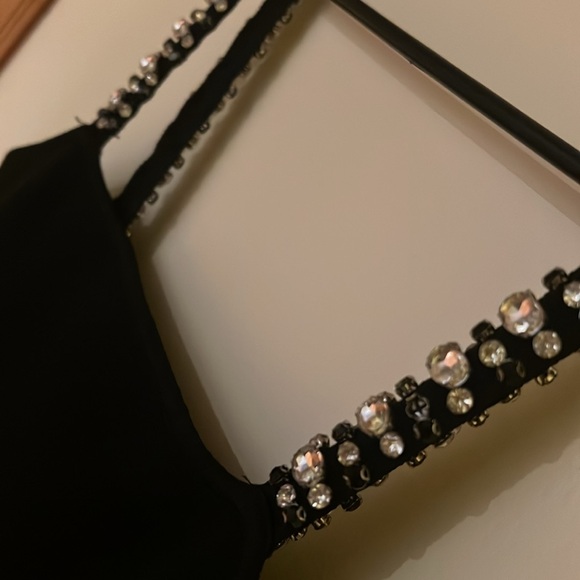 House of Harlow 1960 Black Beaded Strap Tank Top - Picture 3 of 6